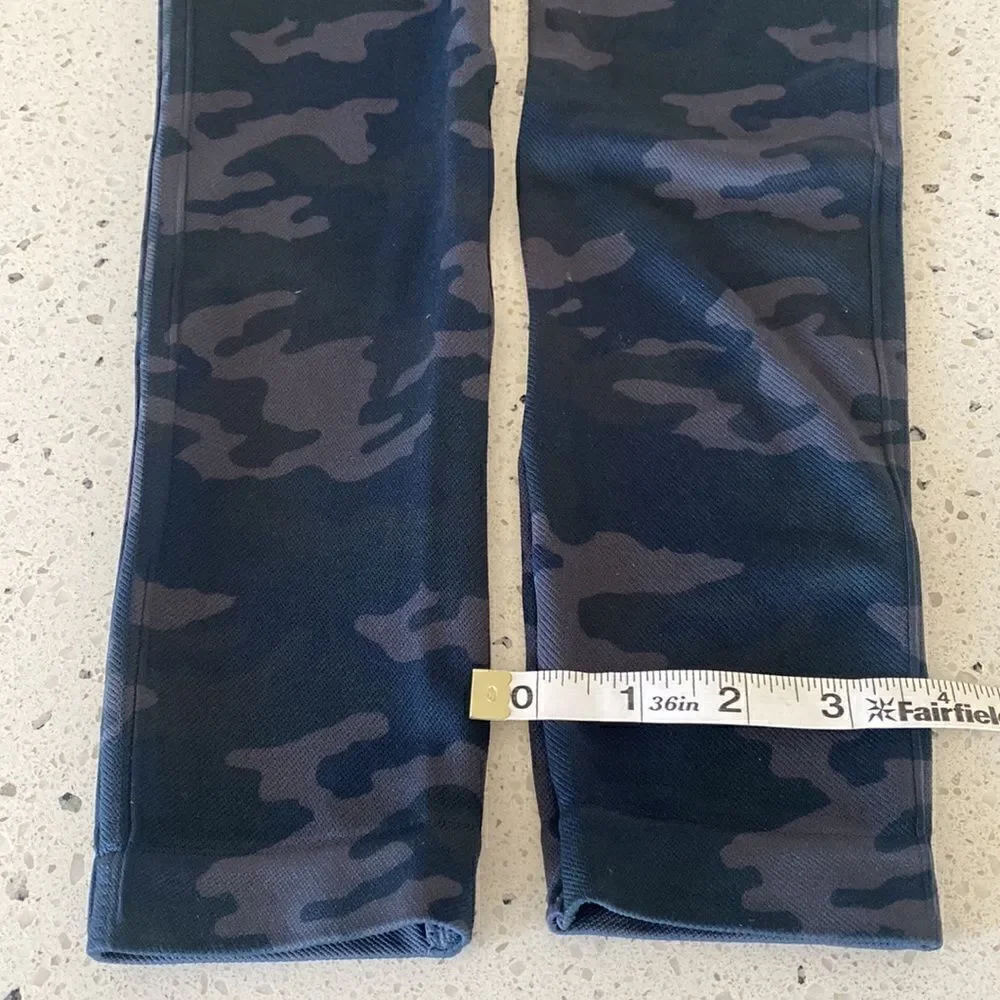 SPANX Seamless Cropped Leggings Gray Blue Green Camo Tummy Control Women Size S
